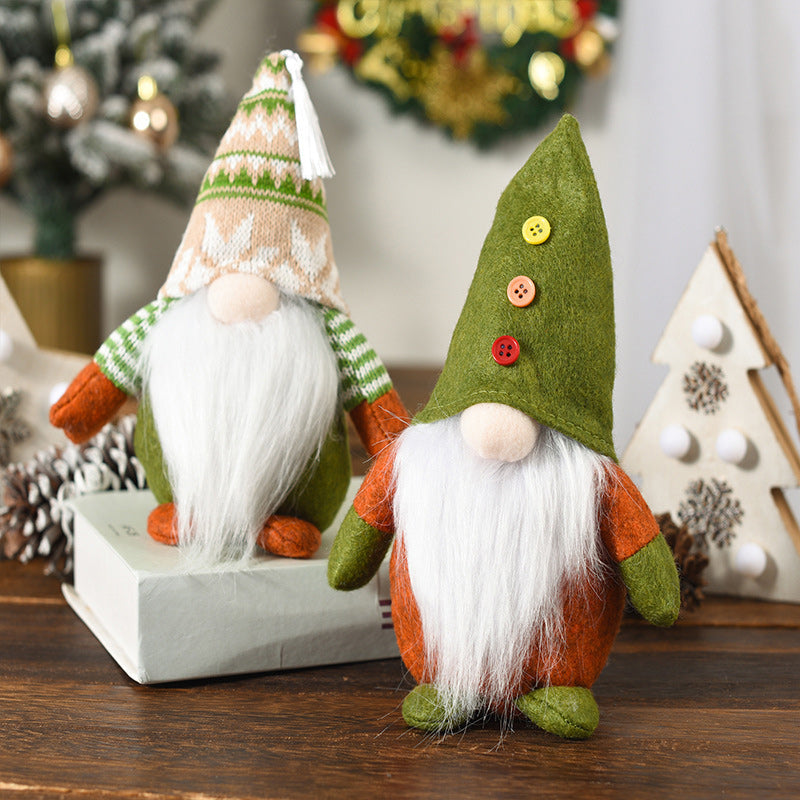 Skanto | Julegrønn Ansiktsløs Gammel Mann Alf Figurine