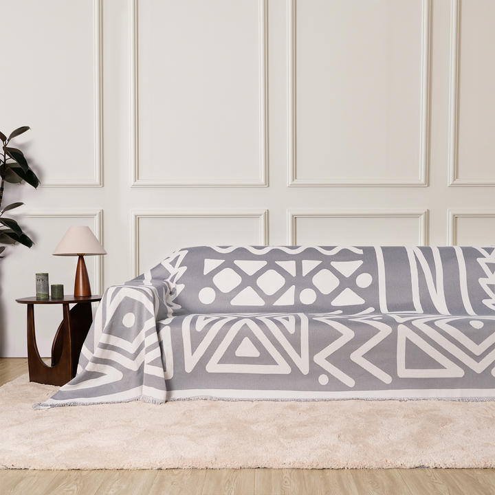 Geometrisk Boho Stil Sofa Trekk - Moderne, Stilig & Holdbar Sofa Beskyttelse | Skanto