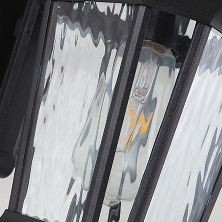 Tradisjonell europeisk vanntett aluminium glass oktagon sylinder 1-lykt vegglampe for hage | Skanto