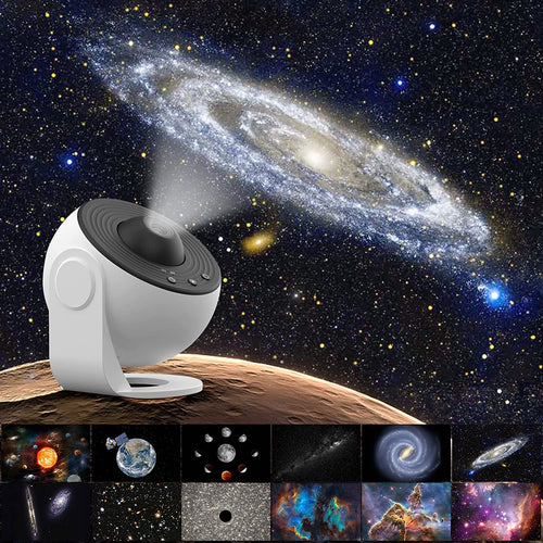 CelestiSphere 13-i-1 Planetarium prosjektor | 360° roterbar stjernehimmel- og galakseprosjektor med HD-bilder