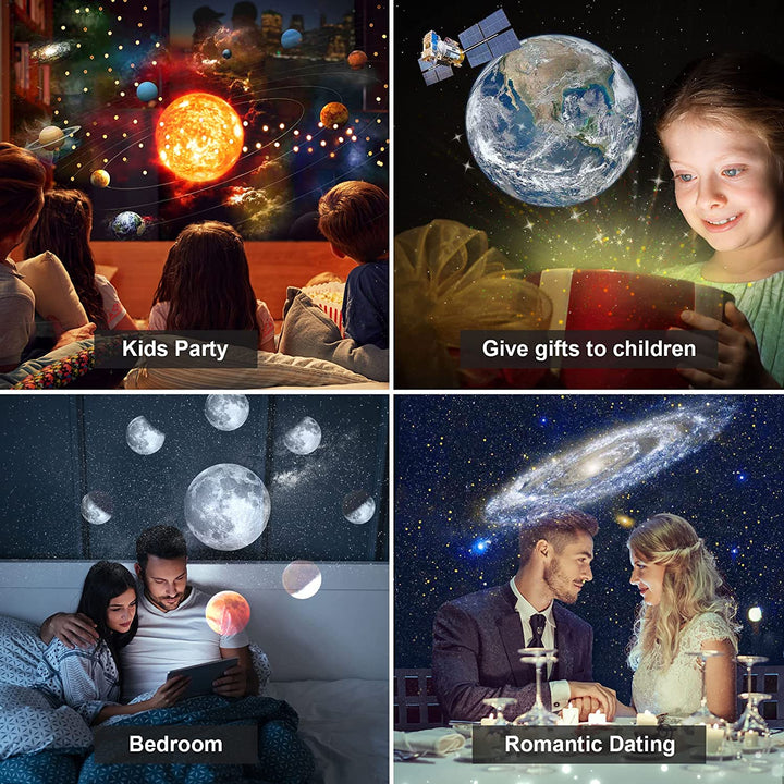 CelestiSphere 13-i-1 Planetarium prosjektor | 360° roterbar stjernehimmel- og galakseprosjektor med HD-bilder