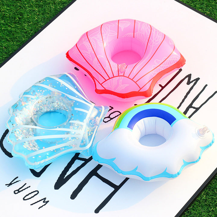 Kvinnet Inflatable Svømme Ring med Blomster Mønstre Skanto