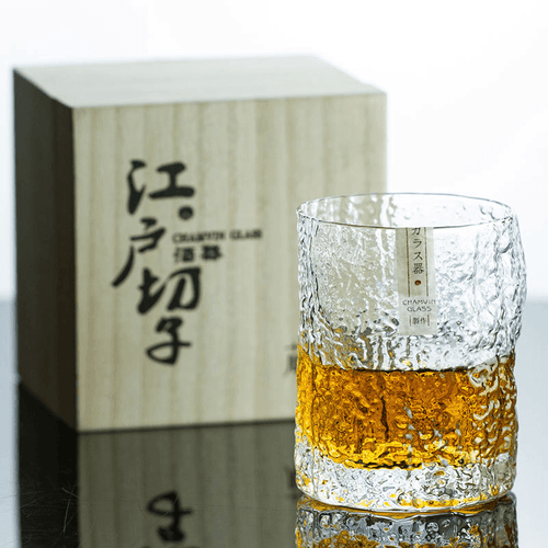Japansk Håndlaget Chamvin Edo Kiriko Whisky Glass | Skanto