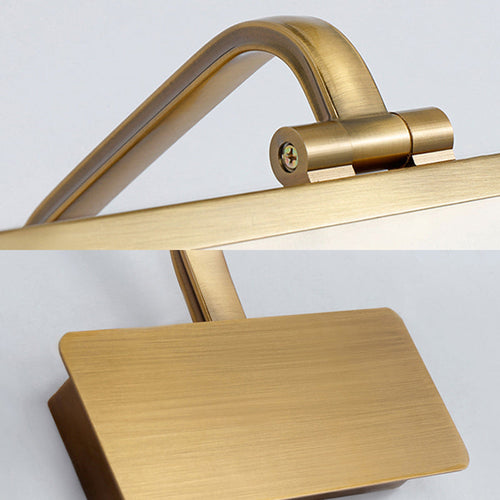 LED Innendørs Vegglampe med Ultra-Tynn Akrylskjerm Børstet Messing Vanity Sconce Lys i Varme/Hvit Belysning, 16