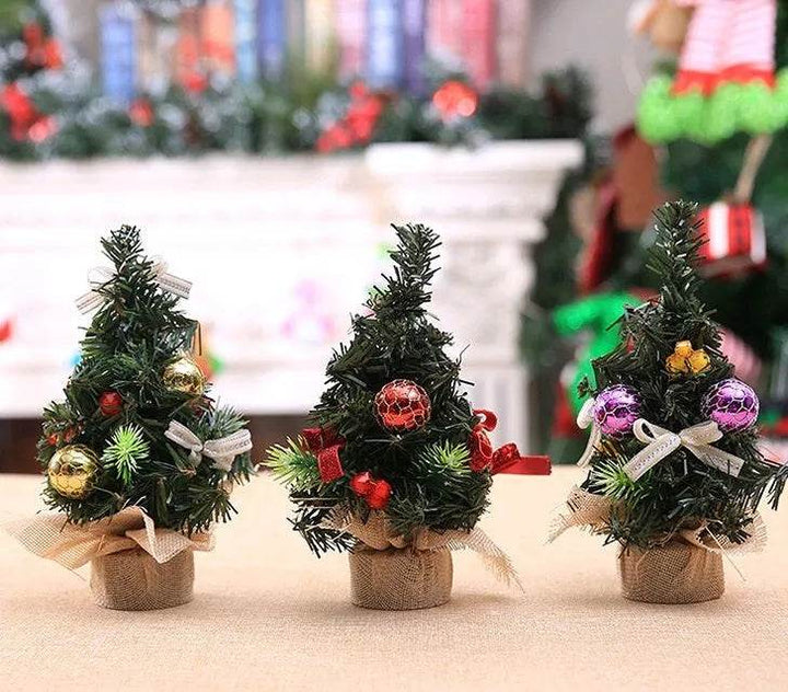 Skanto | Julepynt Tre 20cm Mini Juledekorasjon Tre Julaften Mall Dekorasjon Skrivebord Pynt Lite Tre