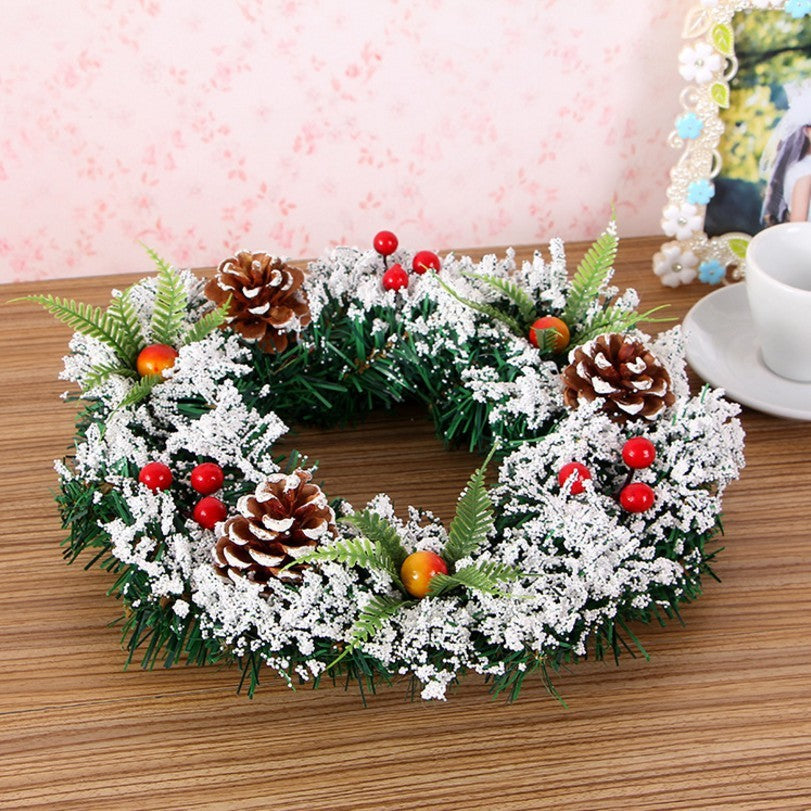 Skanto | Jule Flocket Krans Dekorasjon 20CM, 30CM, 40CM