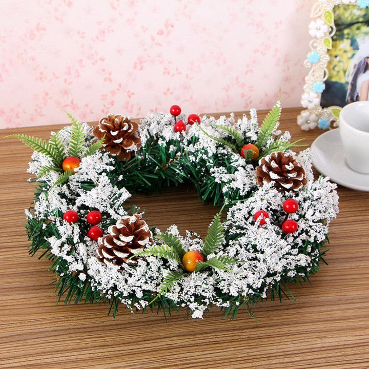 Skanto | Jule Flocket Krans Dekorasjon 20CM, 30CM, 40CM
