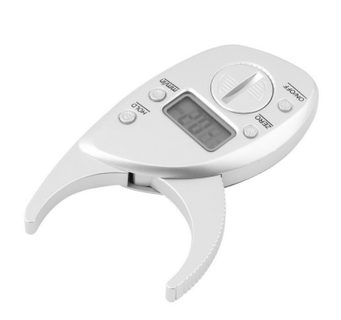Skanto | Digital kroppsfettmåler, hudfoldemåler, LCD-skjerm, analyzer, målebånd, slankeskala, vekttap, skridsikker håndtak