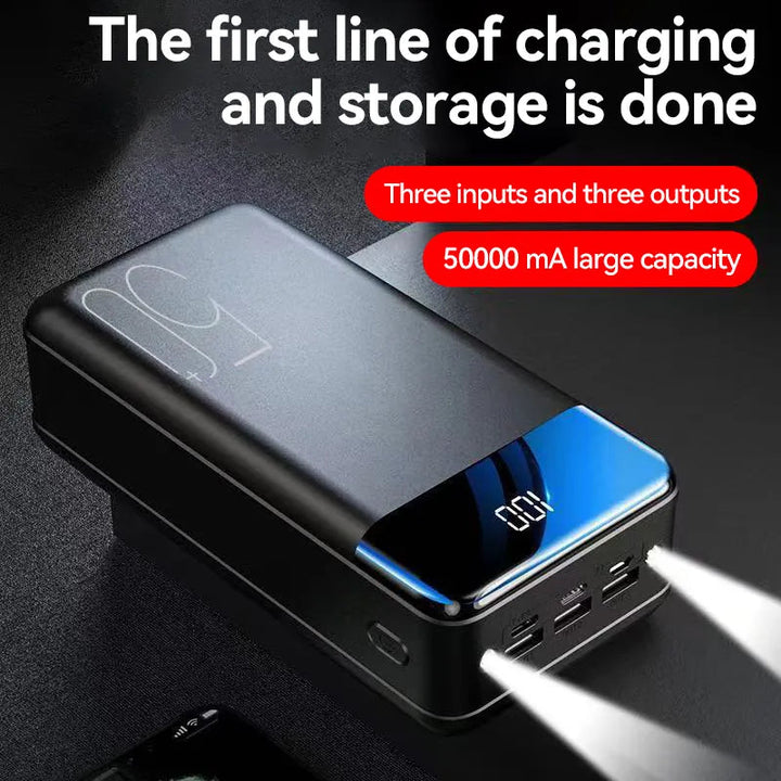 50,000mAh Powerbank med Hurtigladefunksjon | Skanto