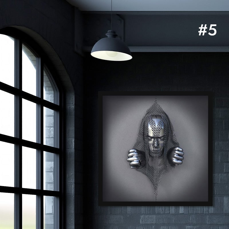Skanto | Figurstatue av metall Kunst Veggdekorasjon