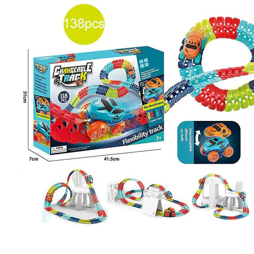 Norvo | Race Track Wonder | La barnas fantasi skinne - Ultrafleksibel racebane for endeløs lekeglede