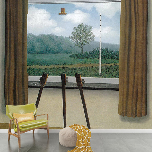 Norvo | Surreal Den menneskelige tilstand veggmaleri klistremerke gul-grønn kunst veggbelegg for soverommet