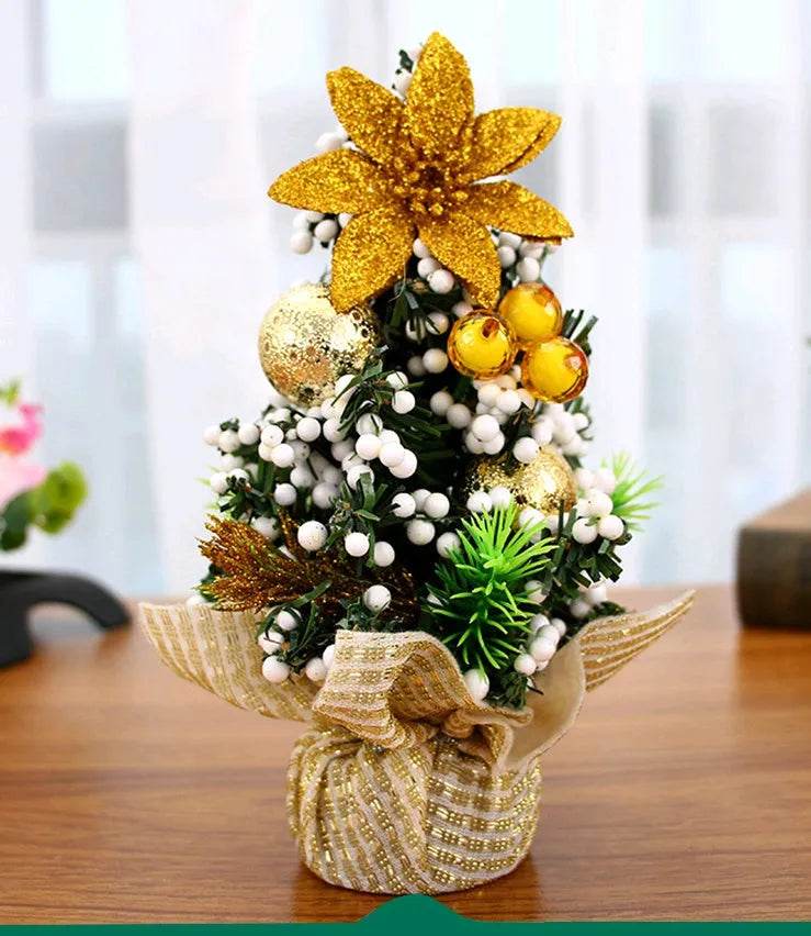 Norvo | Julepynt Tre 20cm Mini Juledekorasjon Tre Julaften Mall Dekorasjon Skrivebord Pynt Lite Tre