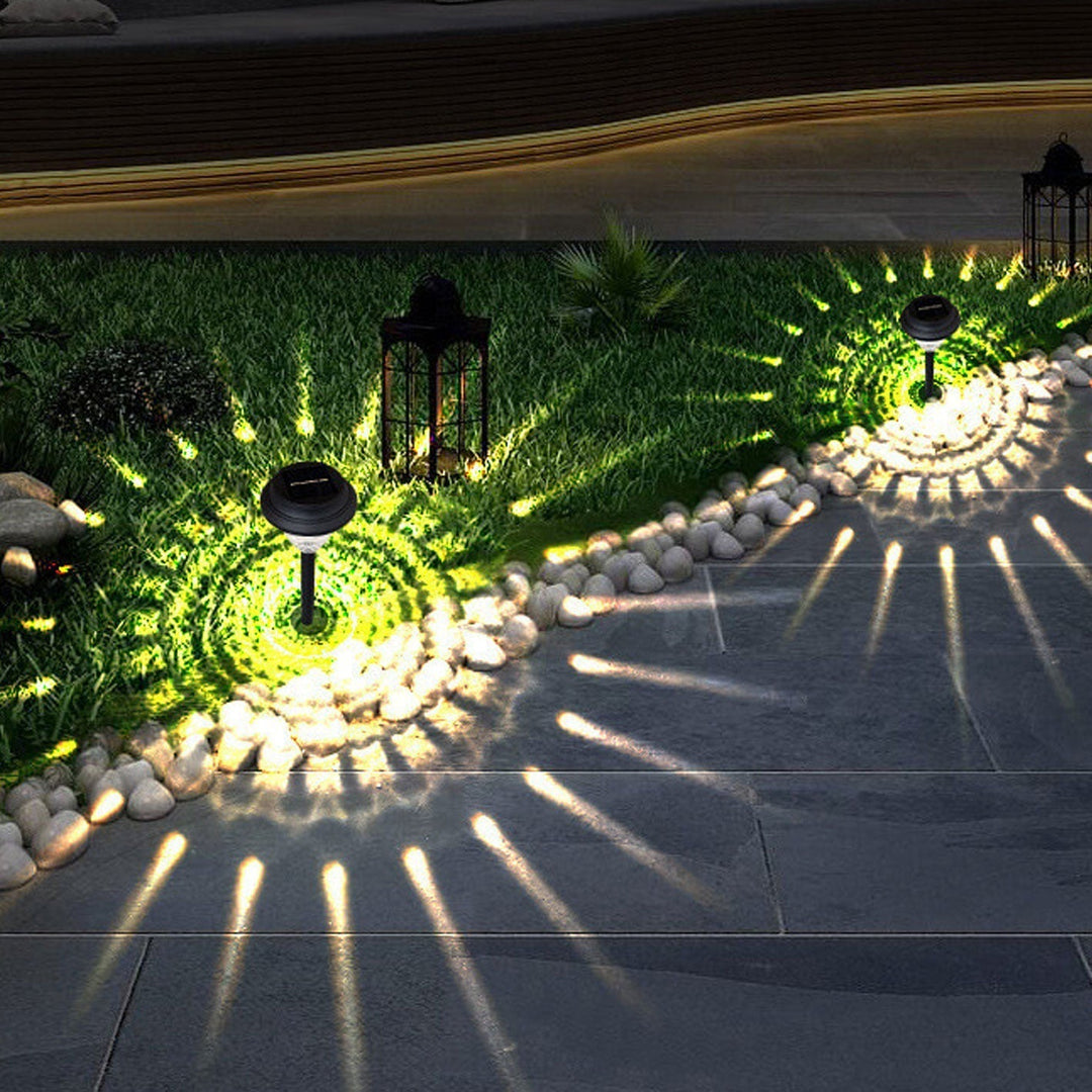 Skanto | Solar vanntett sirkulær divergerende lys sky design LED utendørs hage dekorativ lys