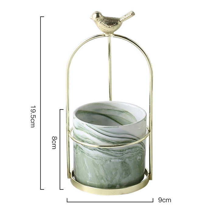 Skanto | Blomsterplantetopper med fugledesign for stilfull dekorasjon