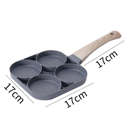 Skanto | Fire-hulls eggpanne, frokostomelett husholdningsstekepanne non-stick panne