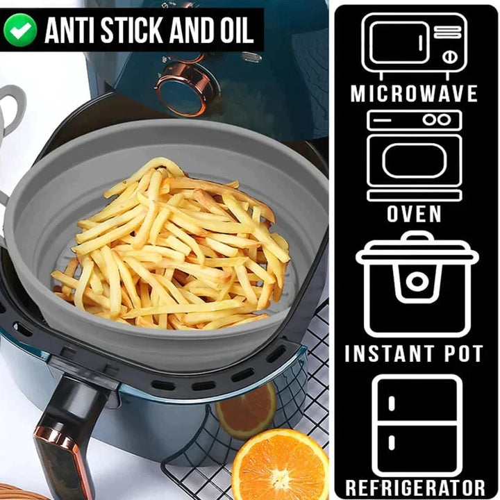 Air Fryer Silikon Grillpanne Gjenvendbar Bakeform | Skanto
