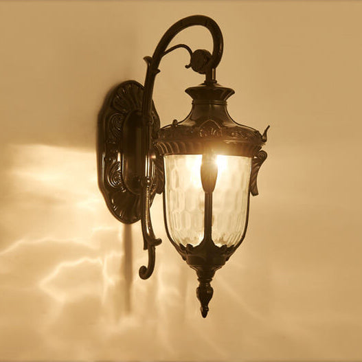 Europeisk Deluxe Lantern Utendørs Vanntett 1-Lys Vegglampe | Skanto