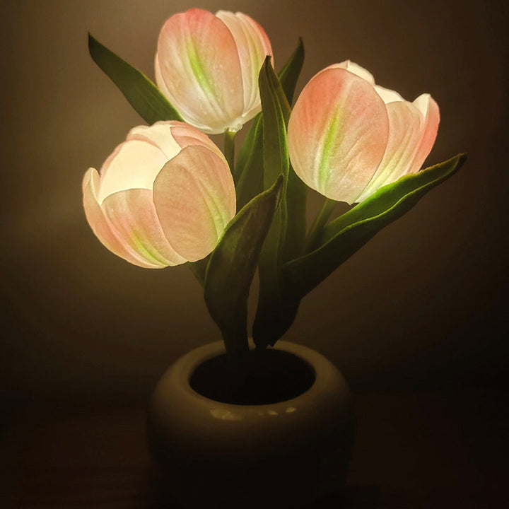 Skanto | LED Tulipan Nattbordlampe Blomster Bordlampe