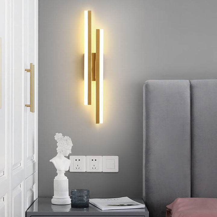 Skanto | LuxLine Moderne LED Vegglampe | Minimalistisk Design | Jern & Akryl | Dimmbar Lys
