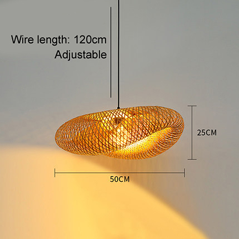 Skanto | Rattanvevd Bambus - Pendellampe - Led - Lys