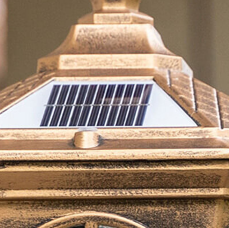 Europeisk sol utendørs lanterne aluminium glass vanntett 1-lykt vegg lampe | Skanto