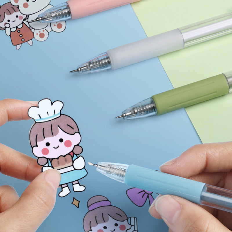 Skanto | Morandi Cartoon Pattern Student Universal Knife Pen