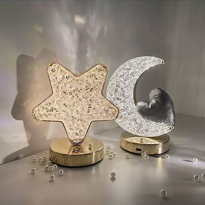 Star Moon Metal Table Lamp | Skanto