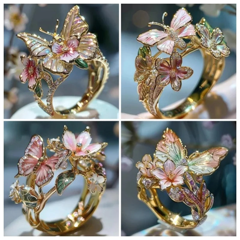 Butterfly flower ring | Skanto