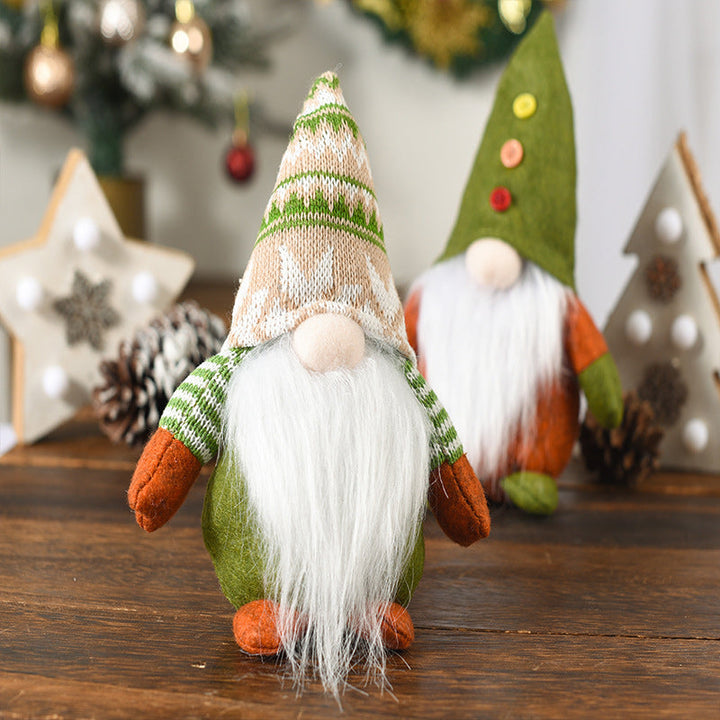 Skanto | Julegrønn Ansiktsløs Gammel Mann Alf Figurine