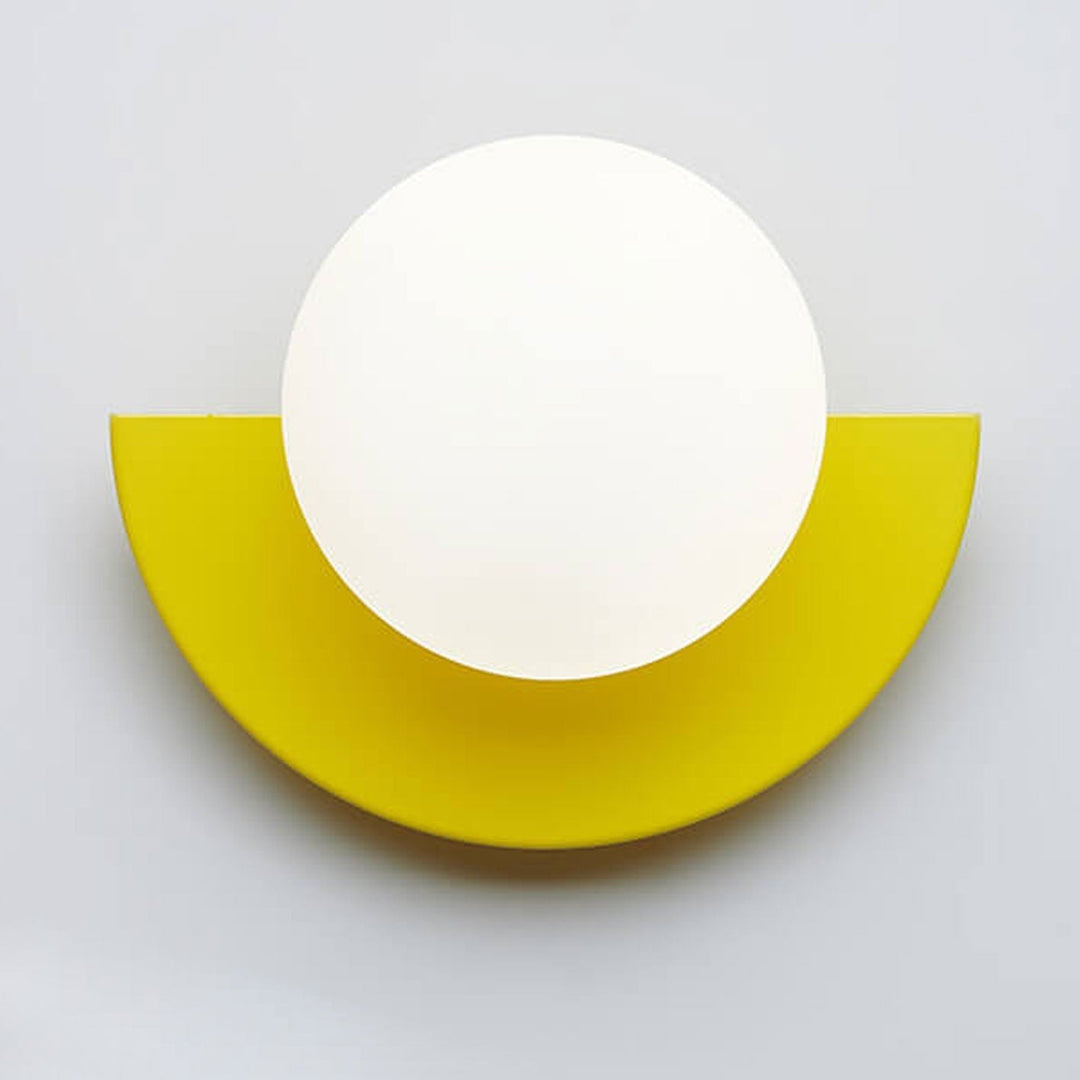 Skanto | Glass Globe Wall Light with Colourful Base