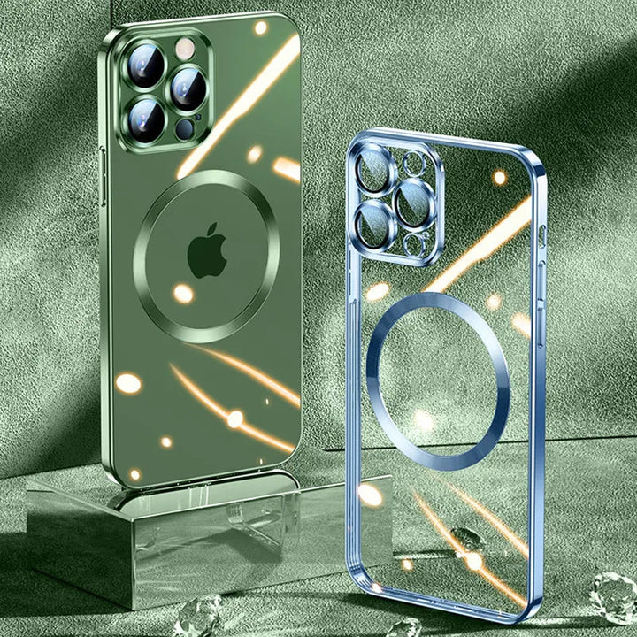 Skanto | Elektropolerings trådløs magnetisk ladende alt-i-ett linseetui for iPhone