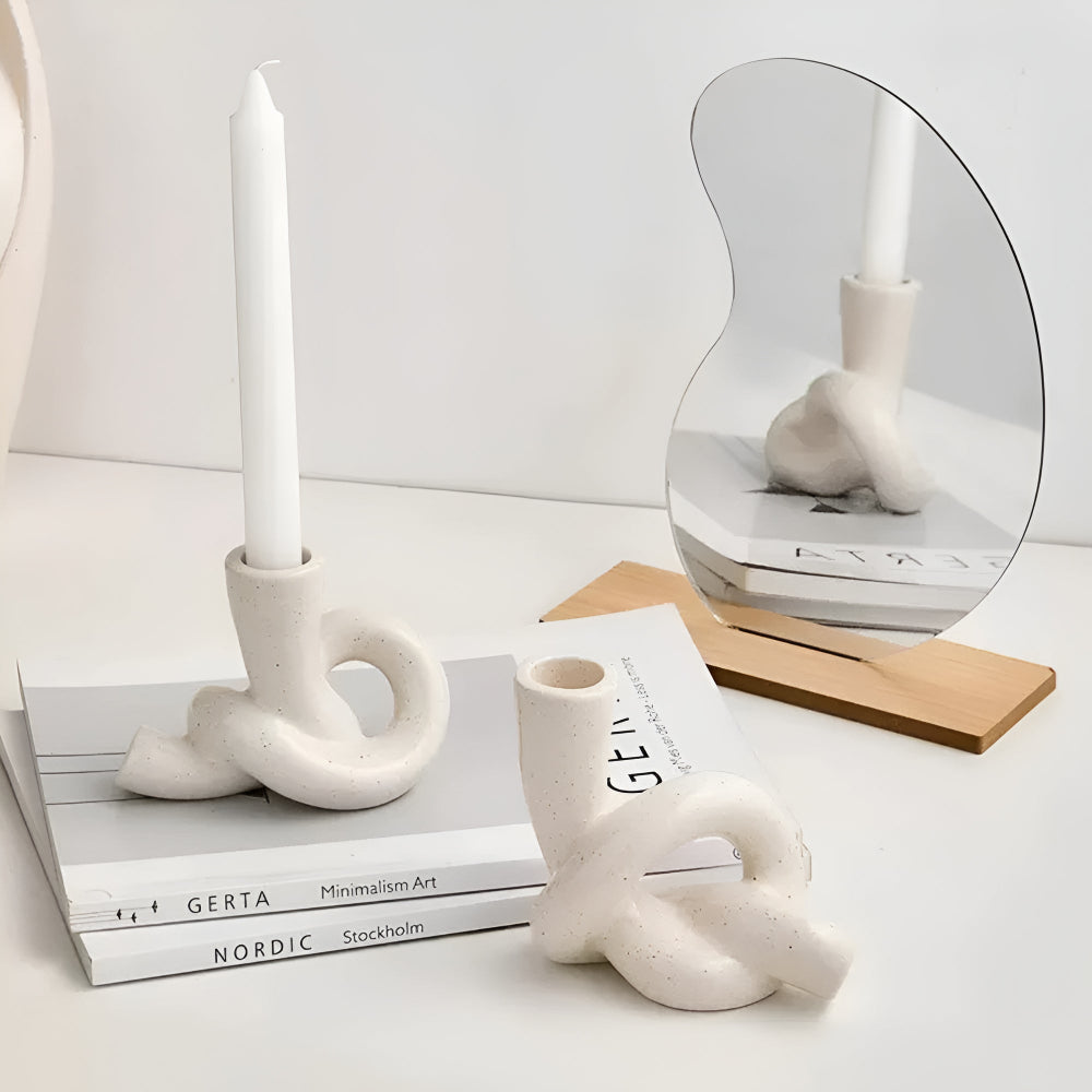 Skanto | Knot Keramisk Lysestake