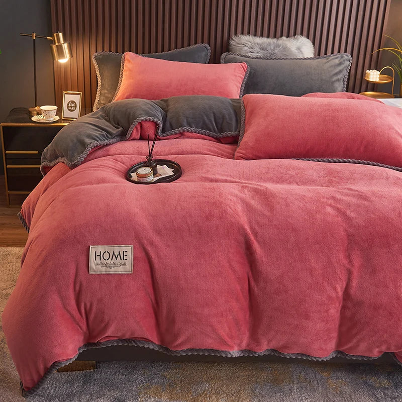 Skanto | Luksus Fløyel Fleece Dynecover Sett - PlushHaven