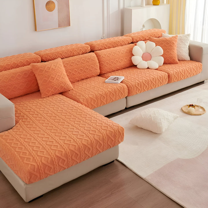 Trekk til sofa i fløyel med diamantmønster – Mykt og luksuriøst | Passer perfekt til enhver sofa