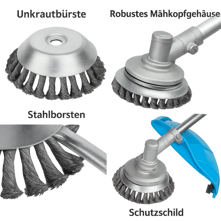 GrassCut TurboHead – Universal 6-Blade Ugressbørste for Kantklippere | Skanto