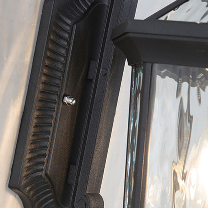 Tradisjonell europeisk vanntett aluminium glass oktagon sylinder 1-lykt vegglampe for hage | Skanto