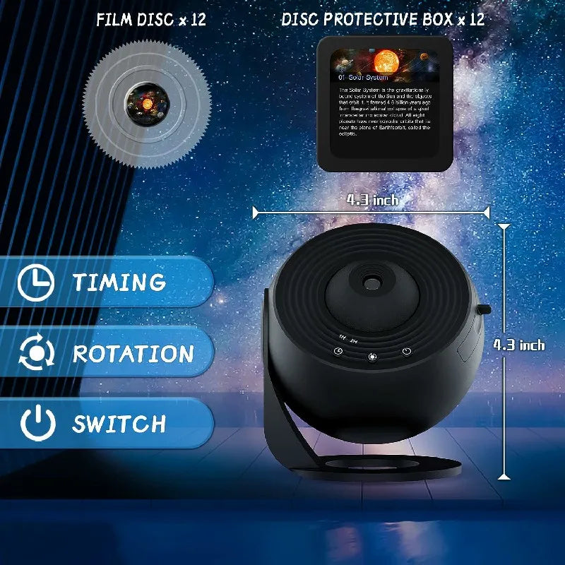 Skanto | 360° AstroLuxe Stjerneprojektor — Forvandl rommet ditt til din personlige avslapningsgalakse full av magiske stjerneløyeblikk