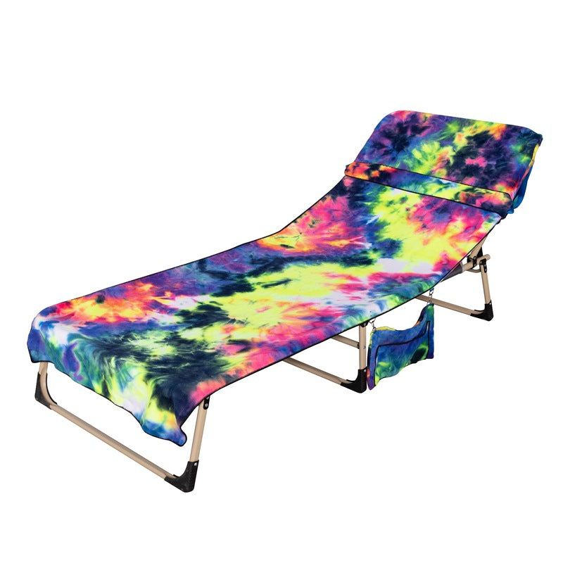 Lounge-stolpute med fargerikt tie-dye mønster Skanto