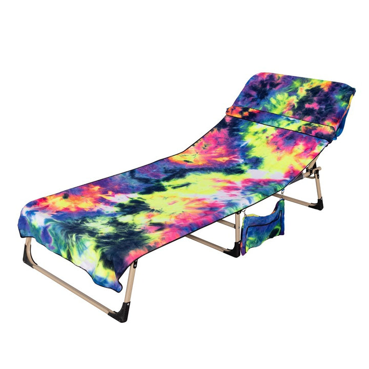 Lounge-stolpute med fargerikt tie-dye mønster Skanto