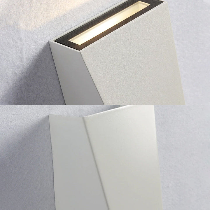 Minimalistisk Stil Trapezoid Veggvasker Lys Aluminium Varm/Hvit Belysning LED Sengelampe i Svart/Hvit | Skanto