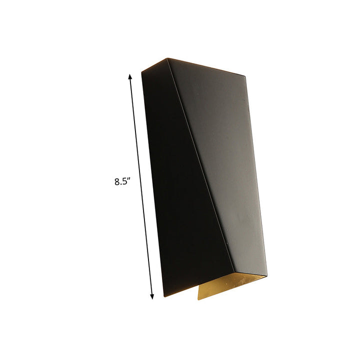 Minimalistisk Stil Trapezoid Veggvasker Lys Aluminium Varm/Hvit Belysning LED Sengelampe i Svart/Hvit | Skanto
