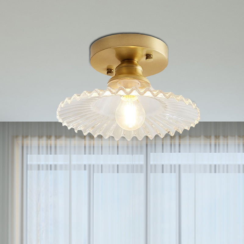 LumiCraft – Industriell Taklampe med Grønn Glasskjerm | Skanto