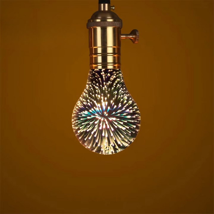 Skanto | 3D Starburst LED-pære – Vintage Edison fyrverkeri lys – E27