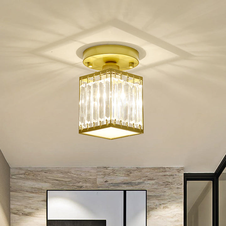 CrystalLuxe – Svart-gull Krystall Taklampe Skanto