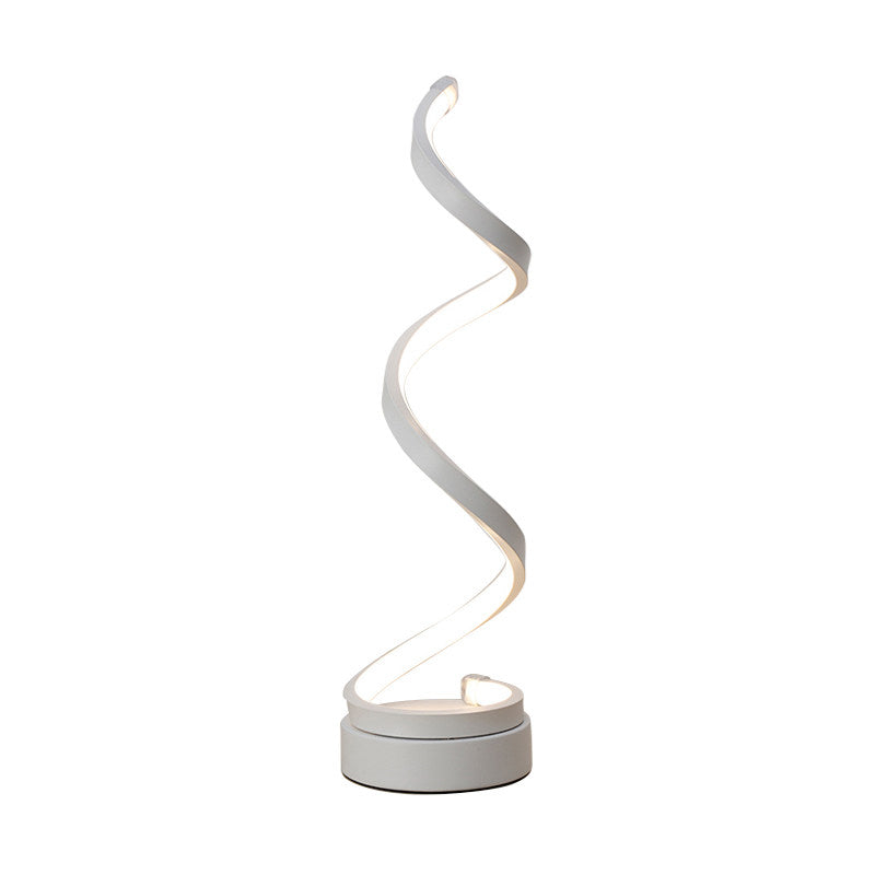 SpiraLuxe – Moderne LED Bordlampe med Spiral Design Skanto