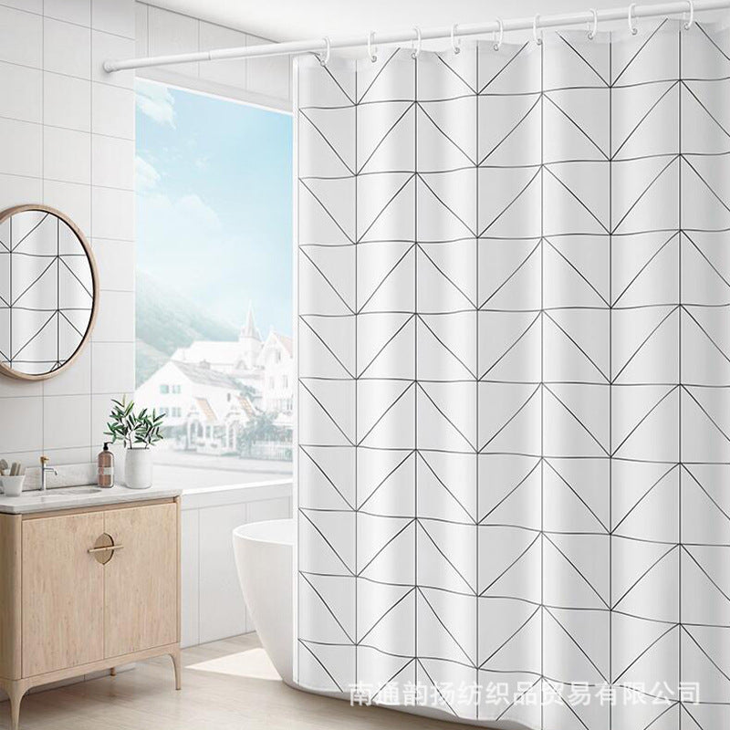 Moderne Minimalistisk Rutenett Dusjforheng Skanto