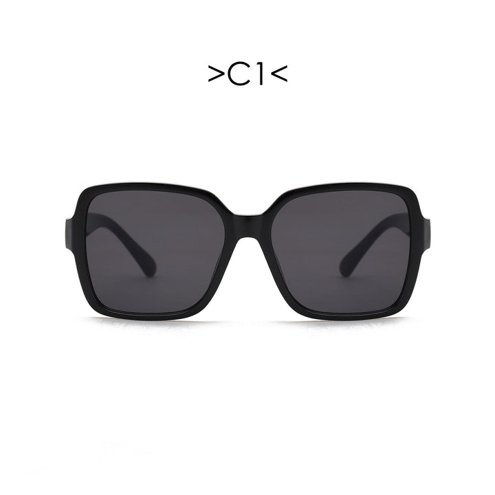 Dame oversized solbrille med geometrisk design Skanto