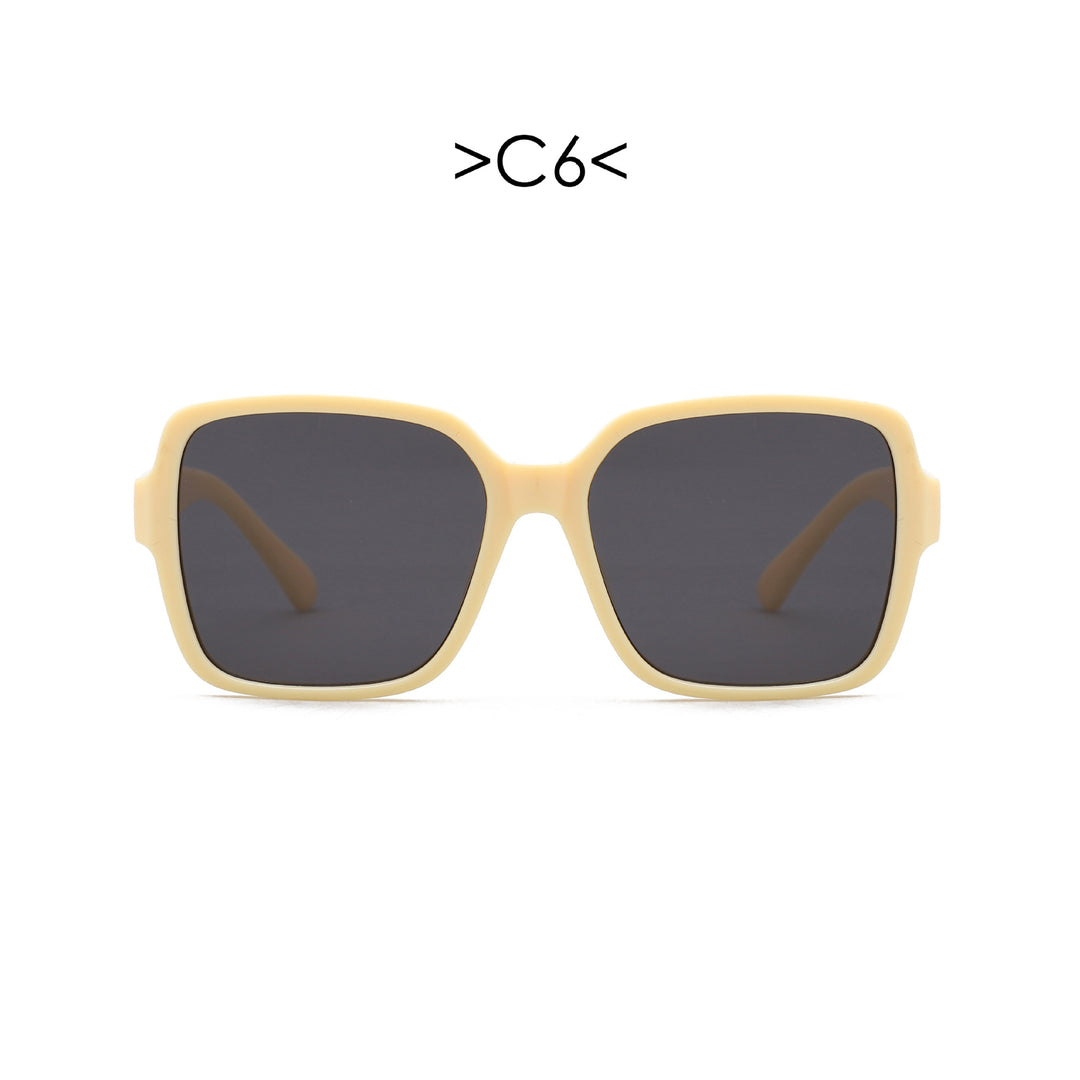 Dame oversized solbrille med geometrisk design Skanto