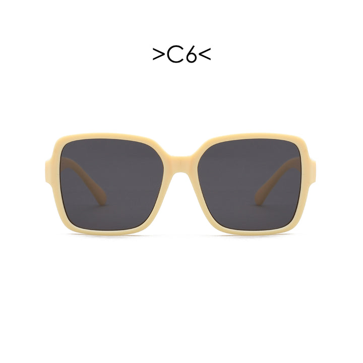 Dame oversized solbrille med geometrisk design Skanto